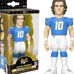 Designer Vinyl>NFL Football - Justin Herbert Los Angeles Chargers 5” Gold Premium Vinyl Figure