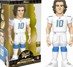 Designer Vinyl>NFL Football - Justin Herbert Los Angeles Chargers 12" Gold Premium Vinyl Figure