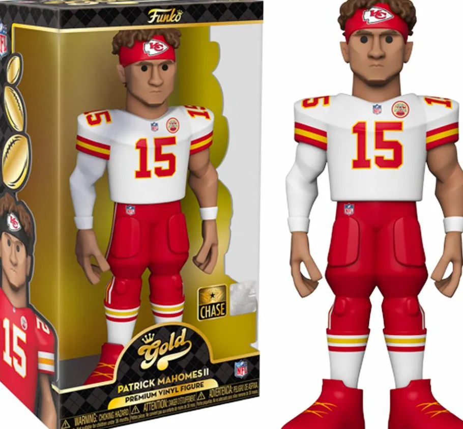 Designer Vinyl>NFL Football - Patrick Mahomes Kansas City Chiefs 12" Gold Premium Vinyl Figure