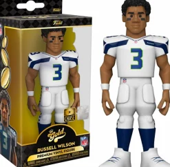 Designer Vinyl>NFL Football - Russel Wilson Seattle Seahawks 5” Gold Premium Vinyl Figure