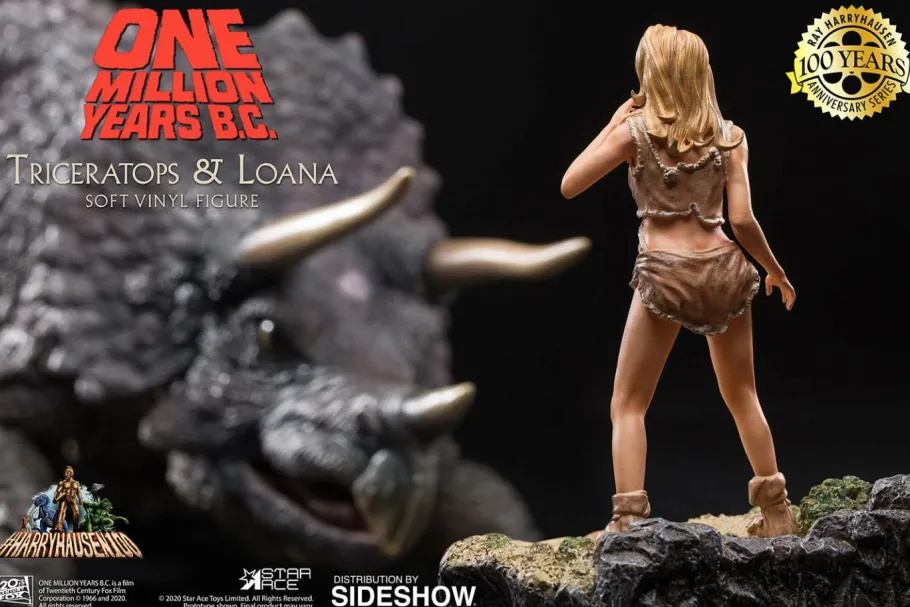 Designer Vinyl>One Million Years B.C. - Triceratops & Loana Vinyl Figure Set (Set of 2)