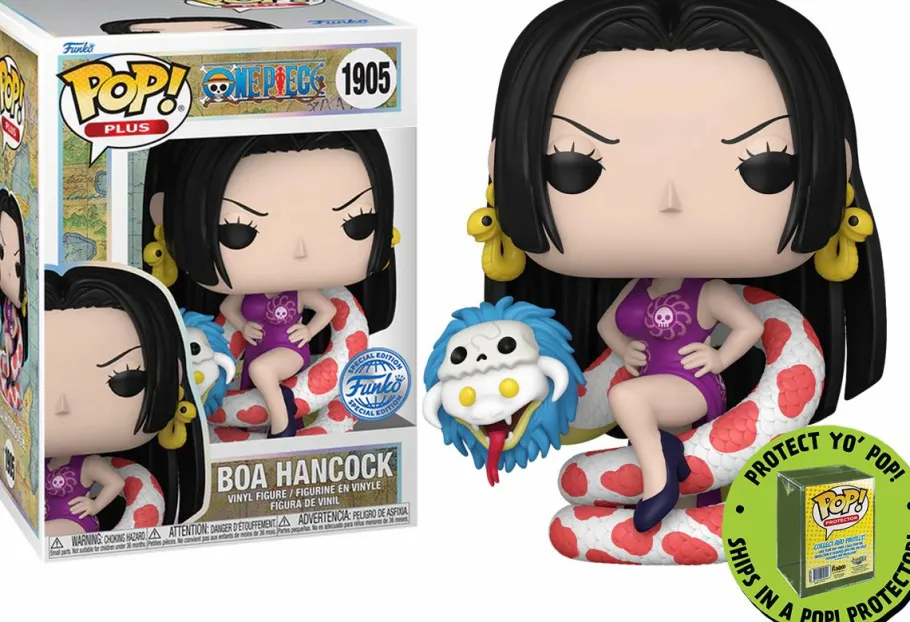 Pop! Chases, Vault, Limited Editions, Ppp Items>One Piece - Boa Hancock Pop! Plus Vinyl Figure in Acrylic Pop! Protector (Popcultcha Exclusive)