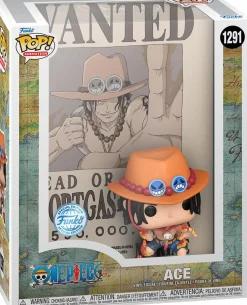 Standard Pop!>One Piece - Portgas D. Ace Wanted Poster Pop! Cover Vinyl Figure