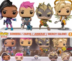 Standard Pop!>Overwatch - Sombra, Zarya , Junkrat & Mercy Glow in the Dark Pop! Vinyl Figure 4-Pack