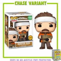 Pop! Chases, Vault, Limited Editions, Ppp Items>Parks & Recreation Parks and Recreation - Hunter Ron Pop! Vinyl Figure in Acrylic Pop! Protector (Chase Variant)