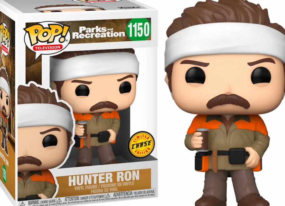 Pop! Chases, Vault, Limited Editions, Ppp Items>Parks & Recreation Parks and Recreation - Hunter Ron Pop! Vinyl Figure in Acrylic Pop! Protector (Chase Variant)