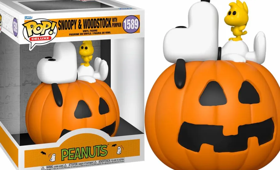 Pop! Deluxe>Peanuts - Snoopy & Woodstock with Pumpkin (It's the Great Pumpkin, Charlie Brown) Deluxe Pop! Vinyl Figure