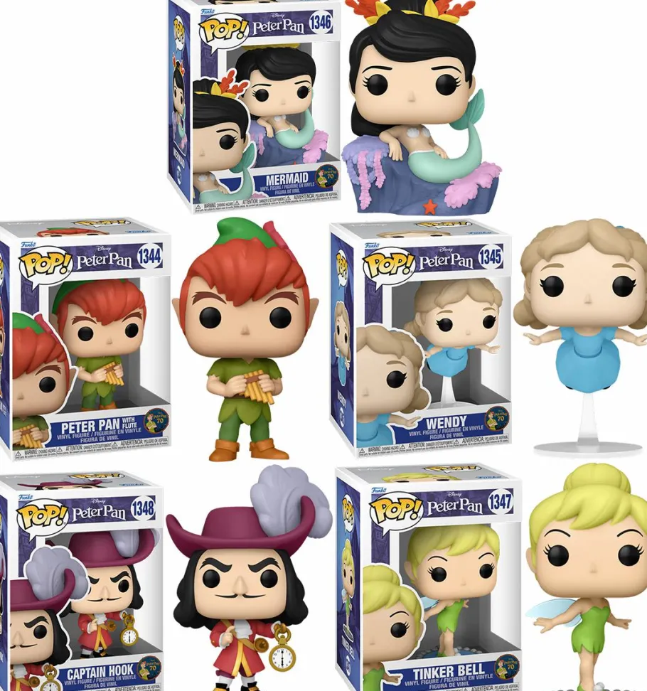 Pop! Bundles>Peter Pan 70th Anniversary - Escape to Never Land Pop! Vinyl Figure Bundle (Set of 5)