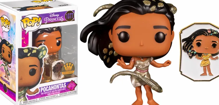 Standard Pop!>Pocahontas - Gold Ultimate Disney Princess Pop! Vinyl Figure with Enamel Pin (Funko / Popcultcha Exclusive)