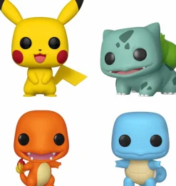 Pop! Bundles>Pokemon - Pikachu, Bulbasaur, Charmander & Squirtle (Starters) Pop! Vinyl 4-Pack