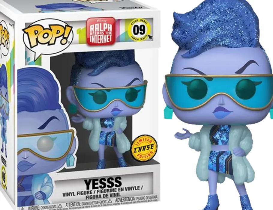 Pop! Chases, Vault, Limited Editions, Ppp Items>Wreck-It-Ralph Ralph Breaks The Internet - Yesss Pop! Vinyl Figure in Acrylic Protector (Chase Variant)