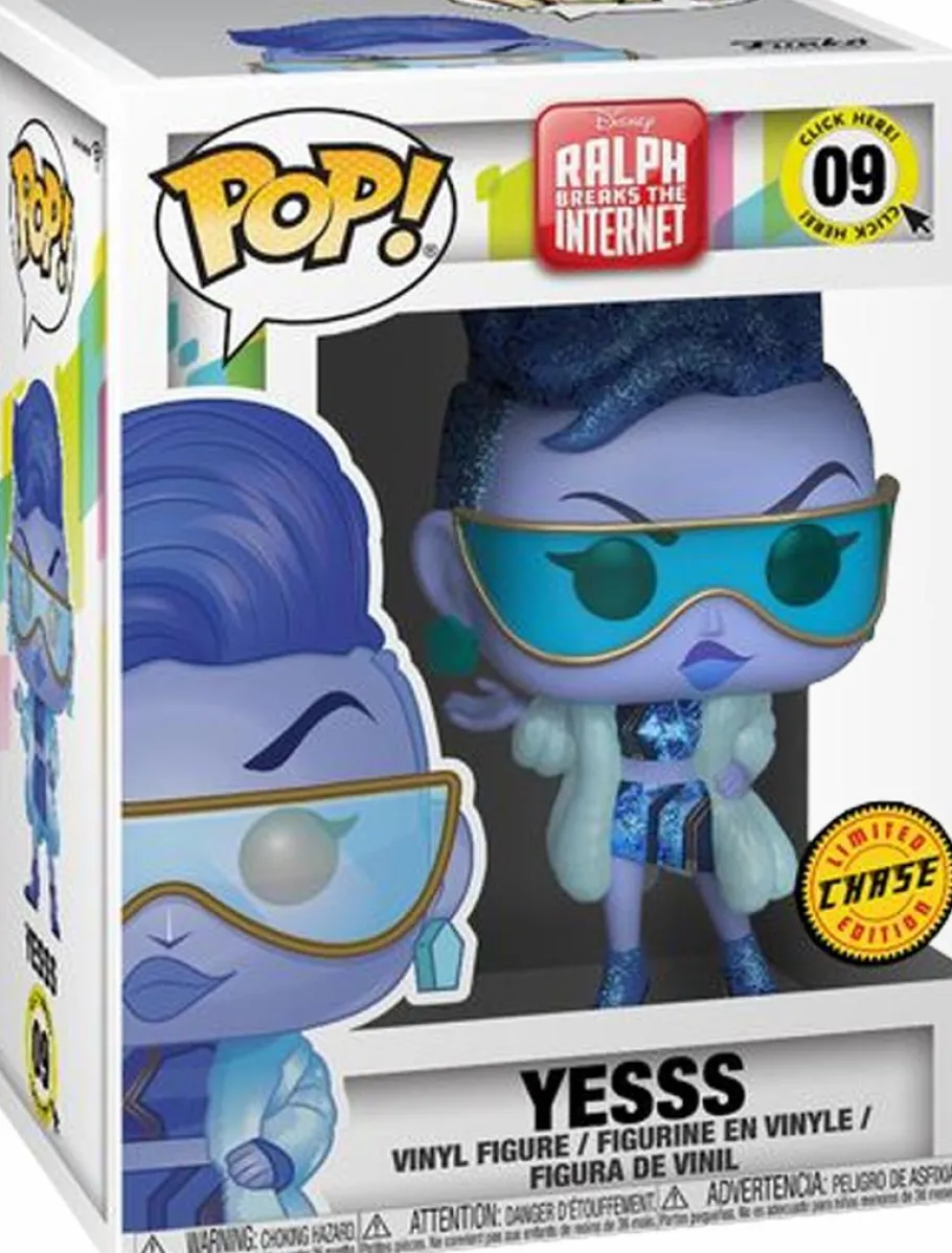 Pop! Chases, Vault, Limited Editions, Ppp Items>Wreck-It-Ralph Ralph Breaks The Internet - Yesss Pop! Vinyl Figure in Acrylic Protector (Chase Variant)