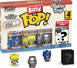 Blind Box>Retro Toys - Optimus Prime, Bumblebee, Megatron & Mystery Bitty Pop! Vinyl Figure 4-Pack