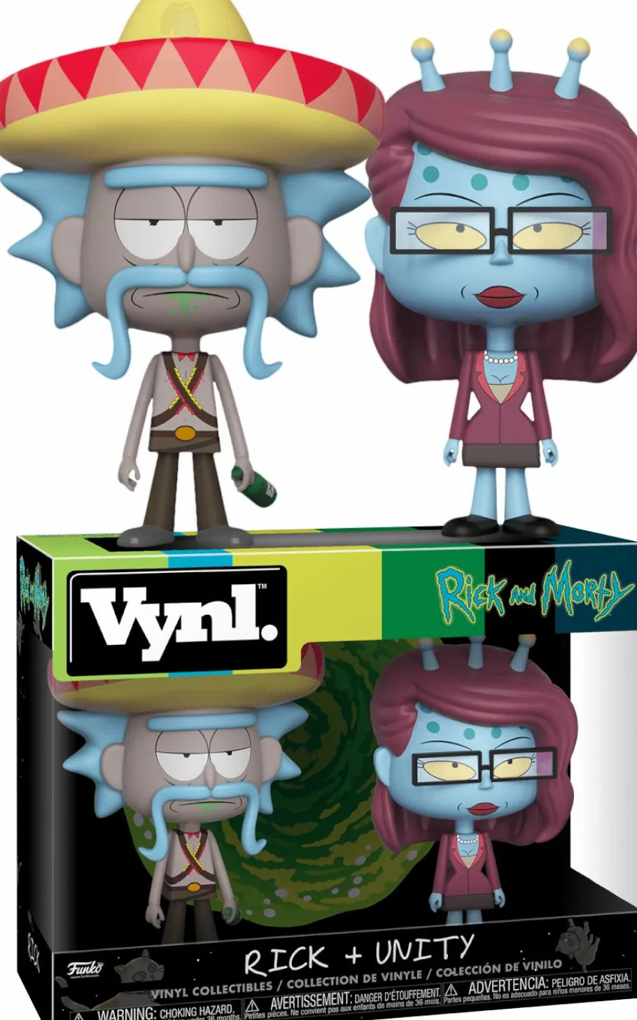 Designer Vinyl>Rick and Morty - Rick with Sombrero and Unity Vynl. Vinyl Figure 2-Pack