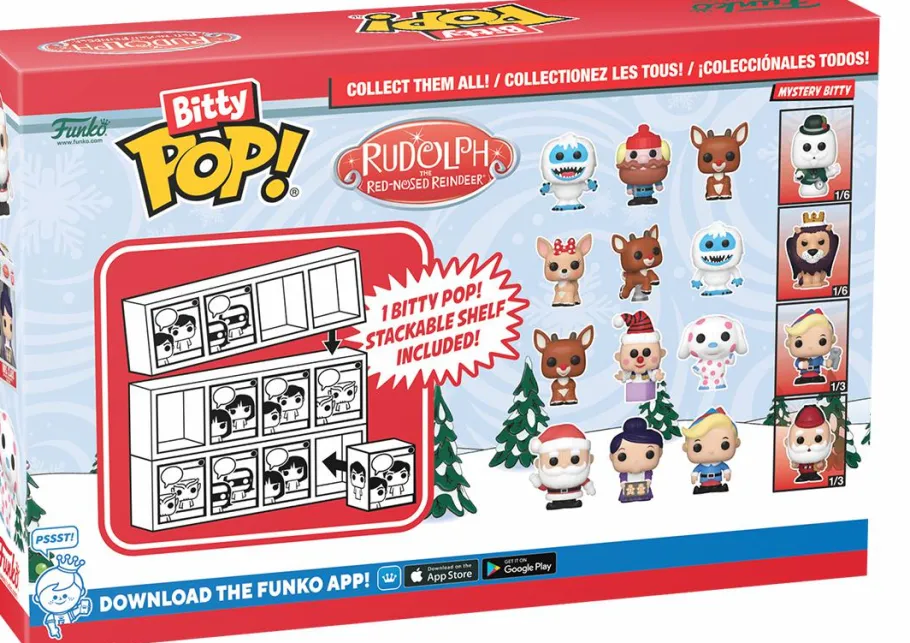 Blind Box>Rudolph the Red Nosed Reindeer Rudolph the Red-Nosed Reindeer (1964) - Charlie-in-the-Box, Rudolph, Misfit Elephant & Mystery 60th Anniversary Bitty Pop! Vinyl