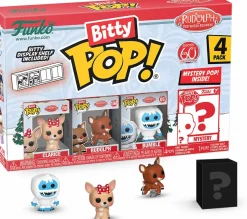 Blind Box>Rudolph the Red Nosed Reindeer Rudolph the Red-Nosed Reindeer (1964) - Bumble, Rudolph, Clarice & Mystery 60th Anniversary Bitty Pop! Vinyl Figure 4-Pack