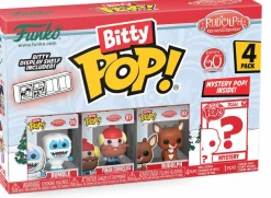 Blind Box>Rudolph the Red Nosed Reindeer Rudolph the Red-Nosed Reindeer (1964) - Bumble, Rudolph, Yukon & Mystery 60th Anniversary Bitty Pop! Vinyl Figure 4-Pack