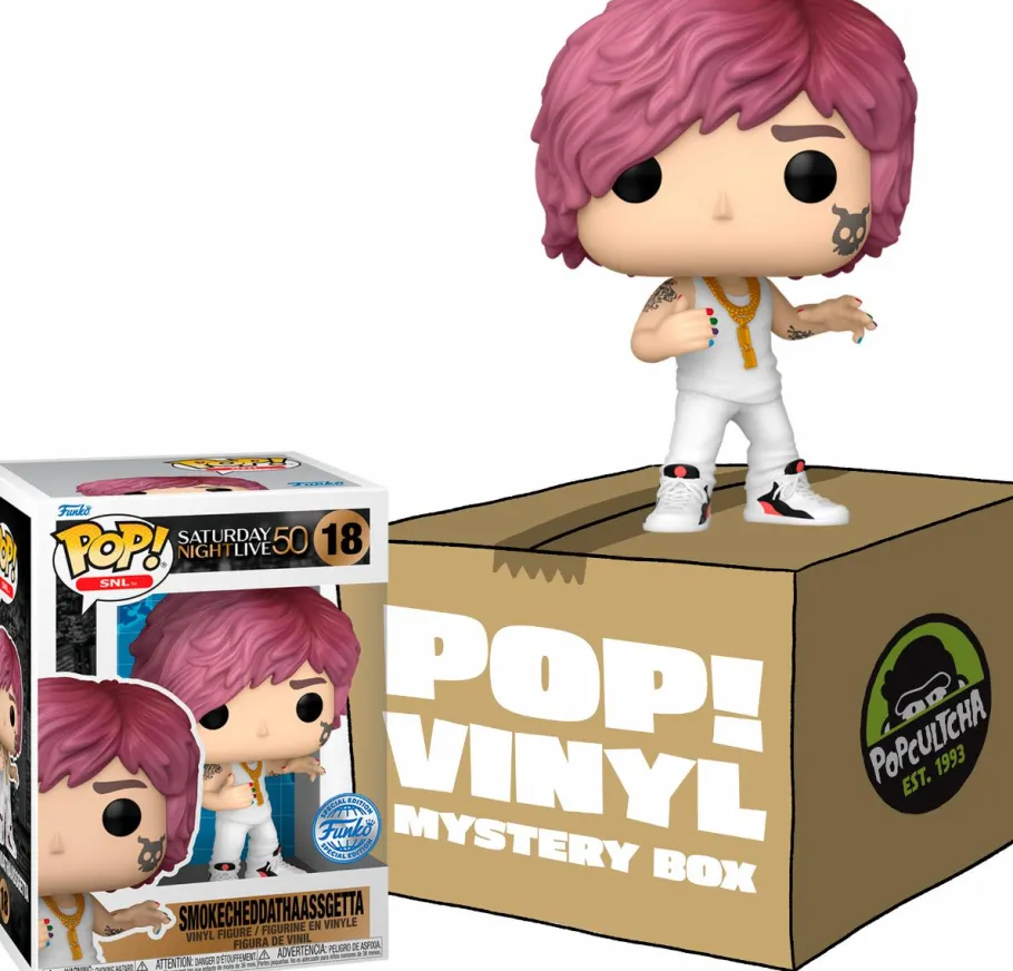 Pop! Bundles>Saturday Night Live - SmokeCheddaThaAssGetta (Timothee Chalamet) Mystery Box (Includes Smoke & 3 Exclusive Pop! Vinyl Figures)