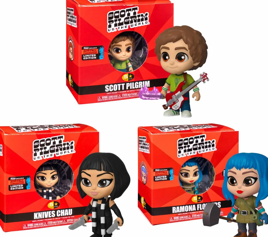 Funko Convention Exclusives>Scott Pilgrim vs The World - Bread Makes You Fat? 5 Star 4” Vinyl Figure Bundle (2019 Fall Convention Exclusive) (Set of 3)