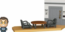 Designer Plush>Seinfeld - Newman with Jerry’s Apartment Diorama Mini Moments Vinyl Figure