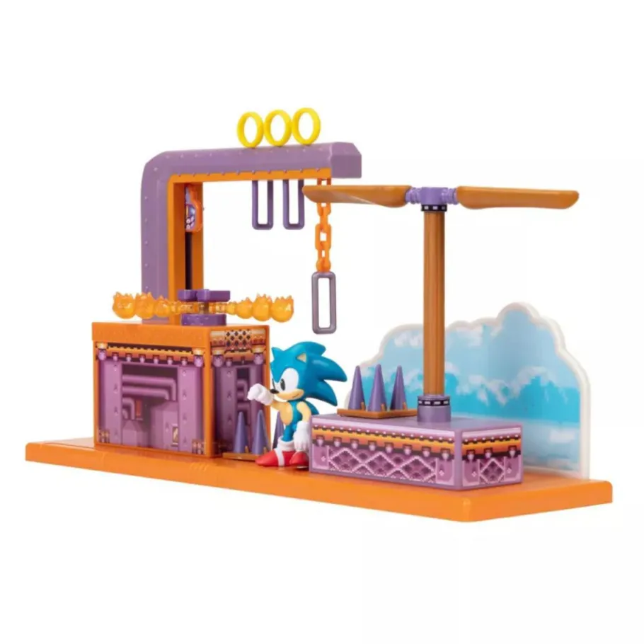Designer Vinyl>Sonic the Hedgehog - Classic Sonic with Flying Battery Zone Diorama 2.5" Scale Action Figure Playset