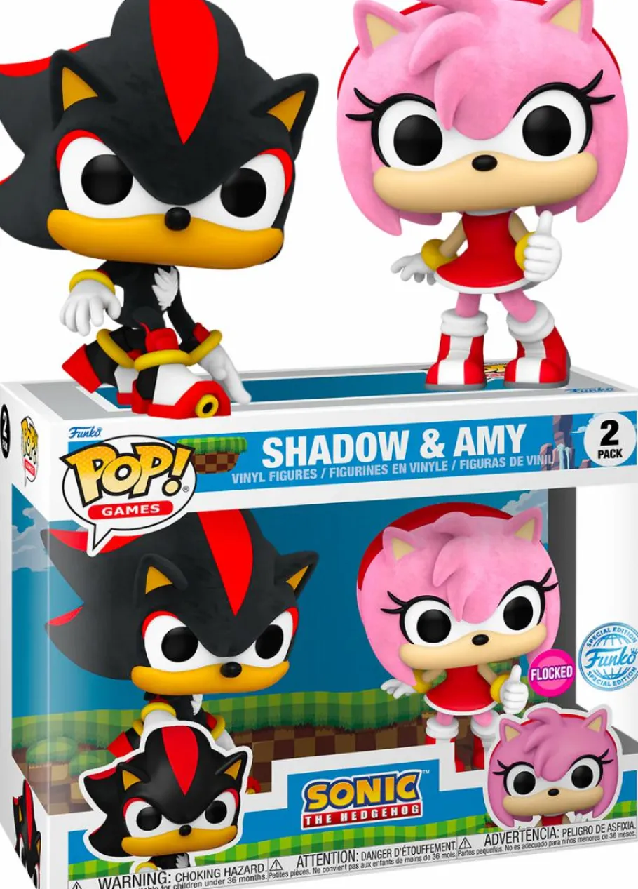 Standard Pop!>Sonic the Hedgehog - Shadow & Amy Flocked Pop! Vinyl Figure 2-Pack