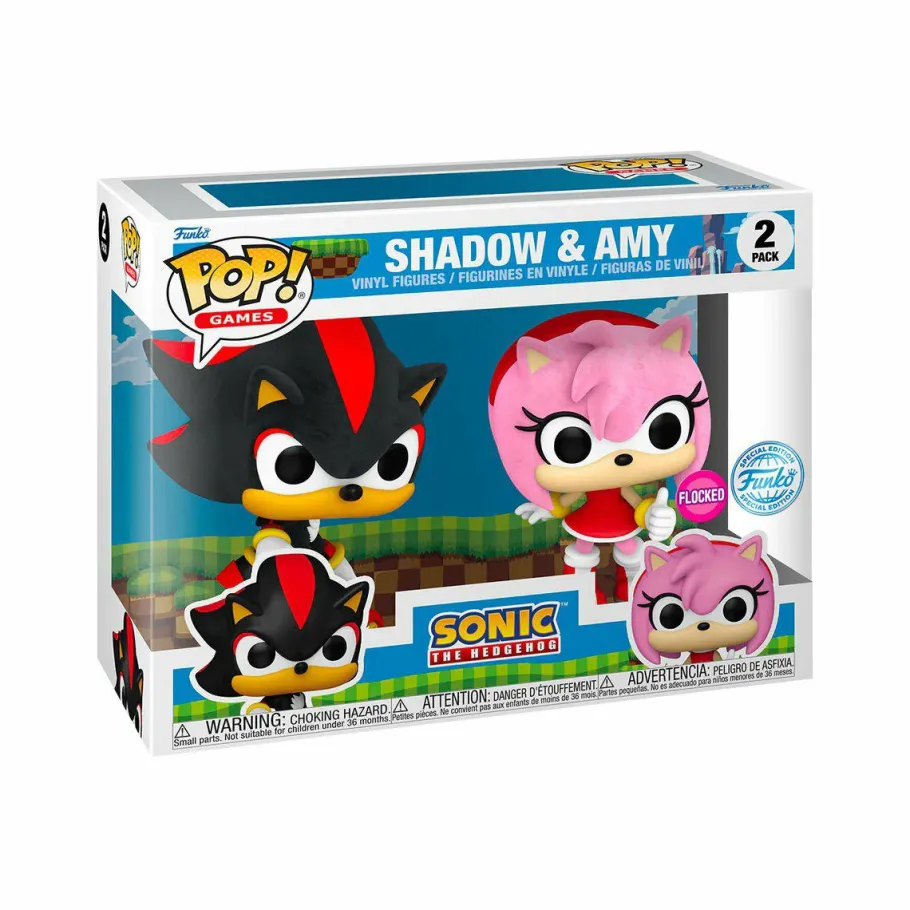 Standard Pop!>Sonic the Hedgehog - Shadow & Amy Flocked Pop! Vinyl Figure 2-Pack