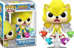 Standard Pop!>Sonic the Hedgehog - Super Sonic with Emeralds Flocked Pop! Vinyl Figure