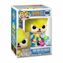 Standard Pop!>Sonic the Hedgehog - Super Sonic with Emeralds Flocked Pop! Vinyl Figure