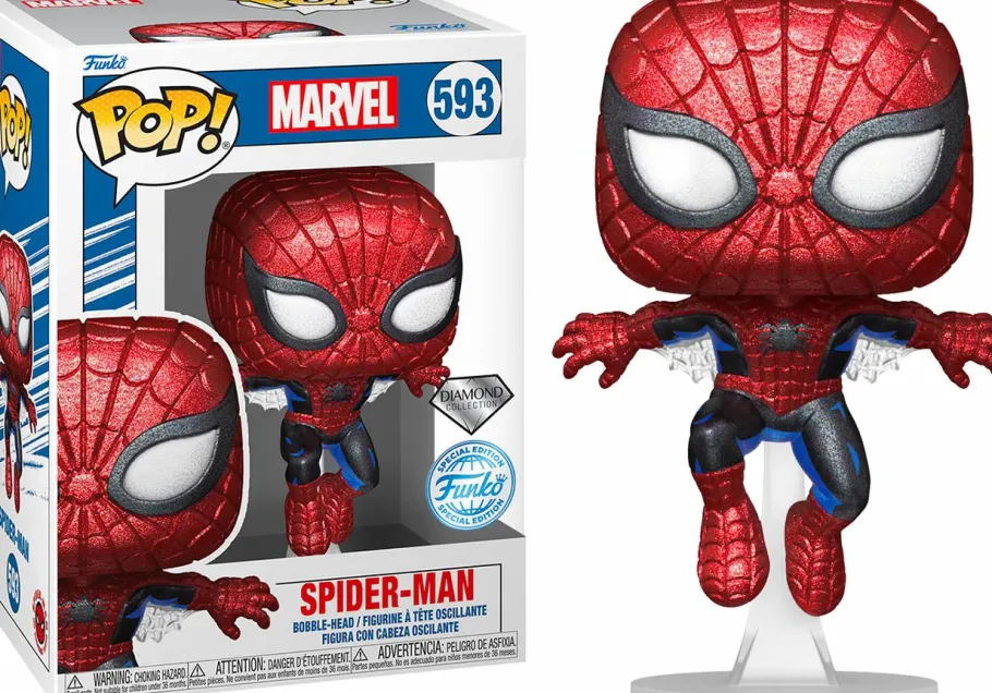 Standard Pop!>Spider-Man - First Appearance Diamond Glitter 80th Anniversary Pop! Vinyl Figure