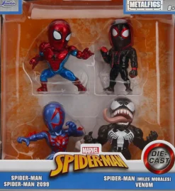 Die-Cast Figures>Spider-Man - , Miles Morales, 2099 & Venom Metalfigs 2.5" Die-Cast Figure 4-Pack