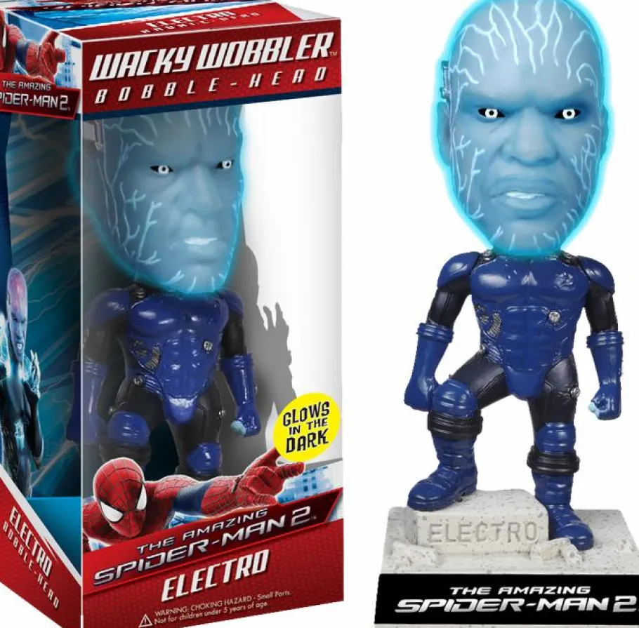 Bobble-Heads>Spider-Man Spiderman - The Amazing Spiderman 2 - Electro Wacky Wobbler Bobble Head