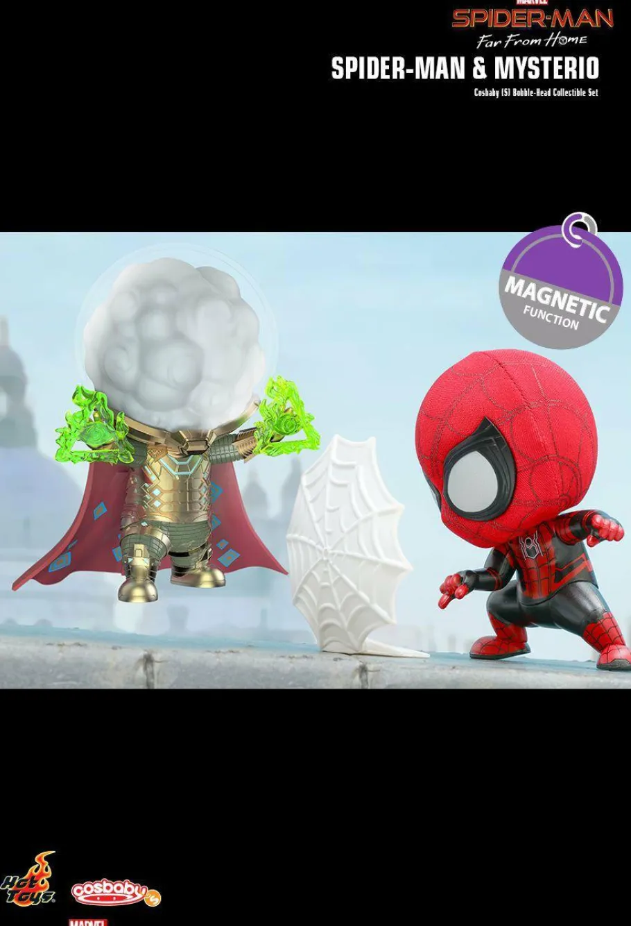 Cosbaby>Spider-Man : Far From Home - & Mysterio Cosbaby 3.75” Hot Toys Bobble-Head Figure 2-Pack