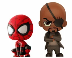 Cosbaby>Spider-Man : Far From Home - & Nick Fury Cosbaby 3.75” Hot Toys Bobble-Head Figure 2-Pack