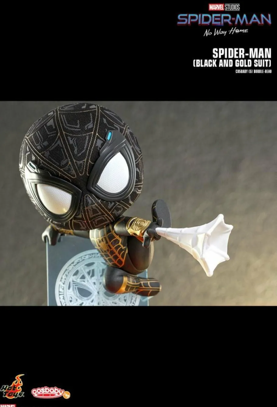 Cosbaby>Spider-Man : No Way Home - Black & Gold Suit Cosbaby (S) Hot Toys Figure