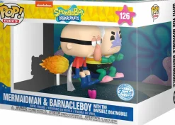 Pop! Rides & Town>SpongeBob SquarePants - Mermaid Man & Barnacle Boy with Invisible Car Pop! Rides Vinyl Figure