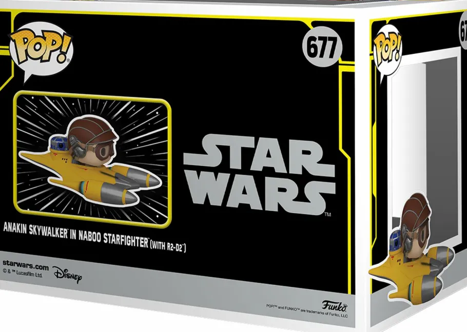 Pop! Rides & Town>Star Wars - Anakin Skywalker in Naboo Starfighter with R2-D2 Pop! Rides Vinyl Figure