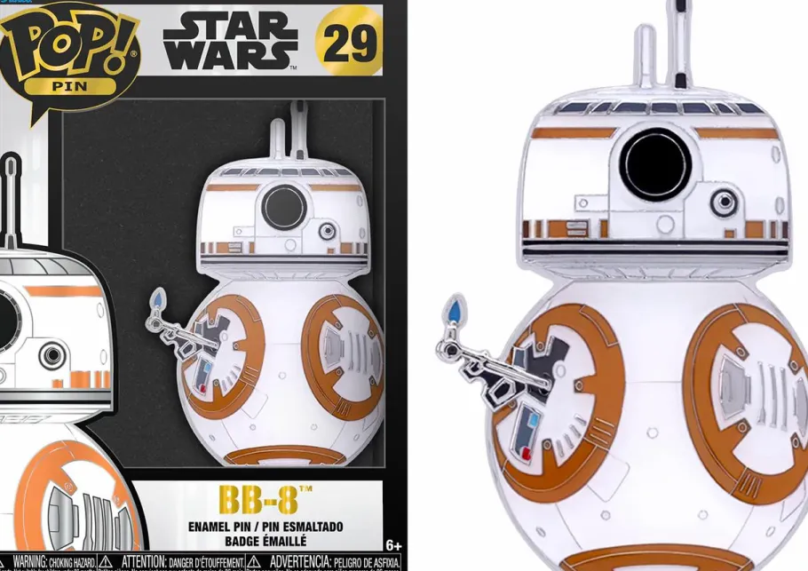Pop! Home & Accessories>Star Wars - BB-8 Glow in the Dark 4” Pop! Enamel Pin