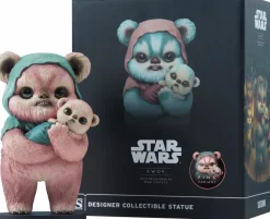 Designer Vinyl>Star Wars - Ewok (Pink Variant) 7" Designer Statue by Mab Graves (Popcultcha Exclusive)
