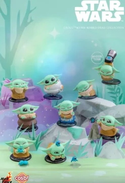 Cosbaby>Star Wars - Grogu Cosbi Bobble-Head Collection Blind Box Hot Toys Figure (Display of 8)