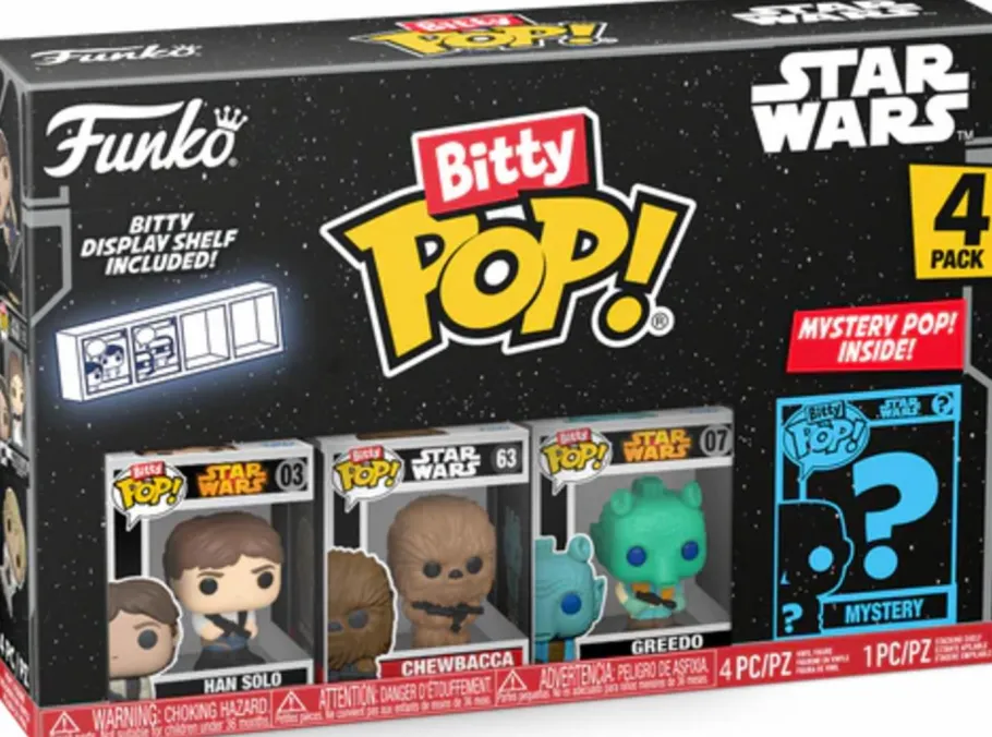 Pop! Bundles>Star Wars - Han Solo, Chewbacca, Greedo & Mystery Bitty Pop! Vinyl Figure 4-Pack