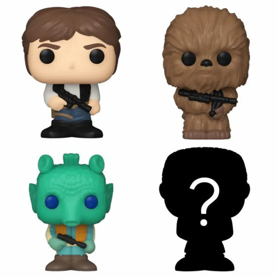 Pop! Bundles>Star Wars - Han Solo, Chewbacca, Greedo & Mystery Bitty Pop! Vinyl Figure 4-Pack