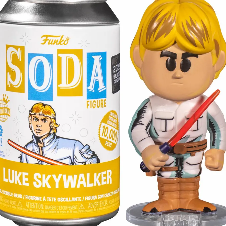 Funko Convention Exclusives>Star Wars - Luke Skywalker Retro Comic Vinyl SODA Figure in Collector Can (2022 Galactic Convention Exclusive)