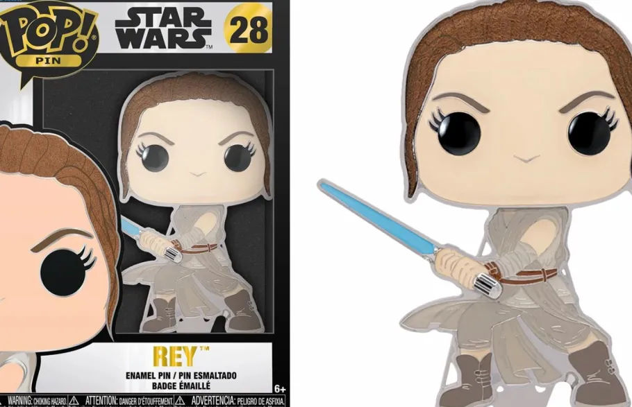 Pop! Home & Accessories>Star Wars - Rey Glow in the Dark 4” Pop! Enamel Pin