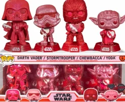 Standard Pop!>Star Wars - Yoda, Chewbacca, Darth Vader & Stormtrooper Valentine's Day Diamond Glitter Pop! Vinyl Figure 4-Pack