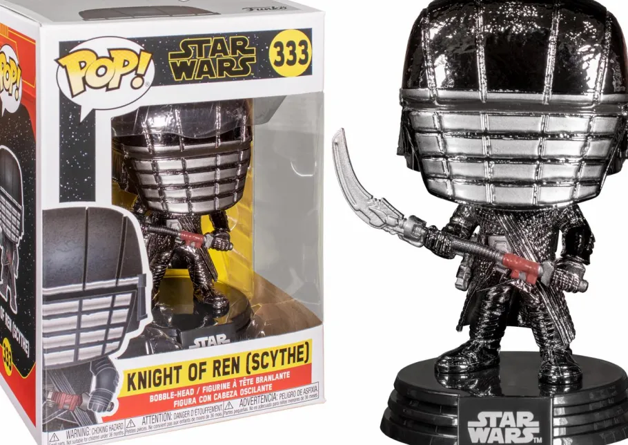 Standard Pop!>Star Wars Episode IX: The Rise Of Skywalker - Knight Of Ren with Scythe Hematite Chrome Pop! Vinyl Figure