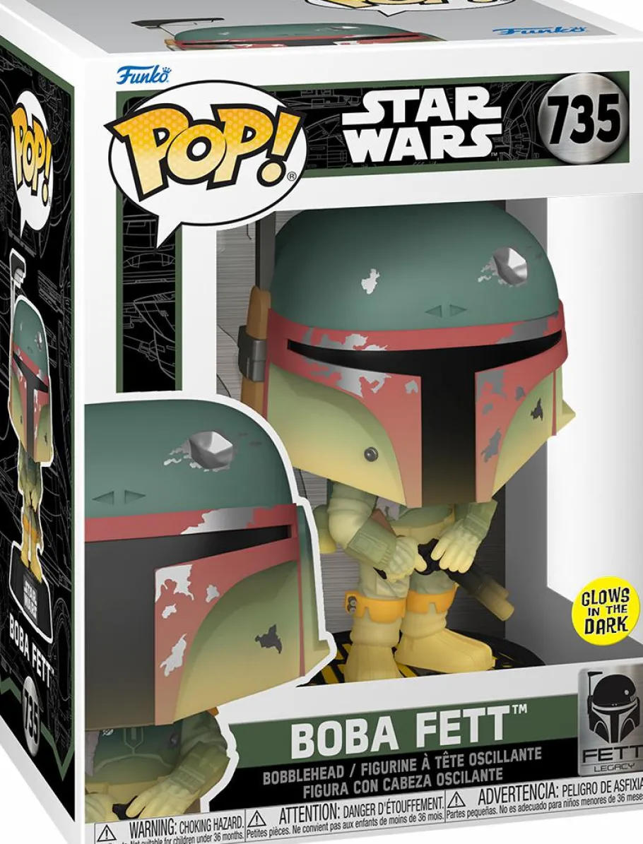 Standard Pop!>Star Wars : Fett Legacy - Boba Fett with Rifle Glow-in-the-Dark Pop! Vinyl Figure