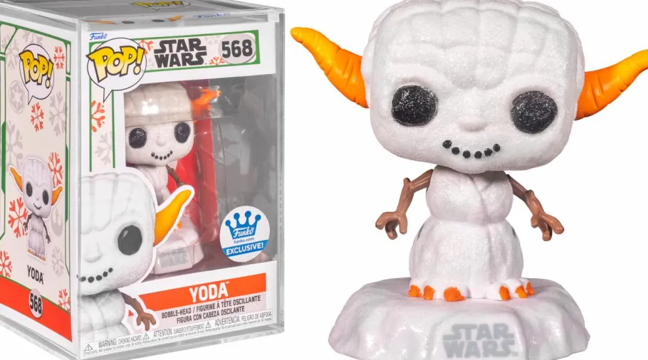 Standard Pop!>Star Wars : Holiday - Yoda Snowman Pop! Vinyl Figure in Acrylic Pop! Protector (Funko / Popcultcha Exclusive)