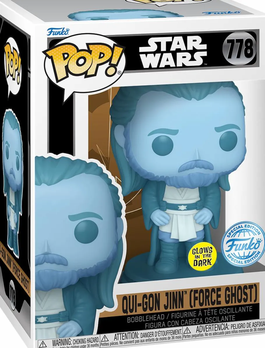 Standard Pop!>Star Wars : Obi-Wan Kenobi (2022) - Qui-Gon Jinn (Force Ghost) Glow-in-the-Dark Pop! Vinyl Figure