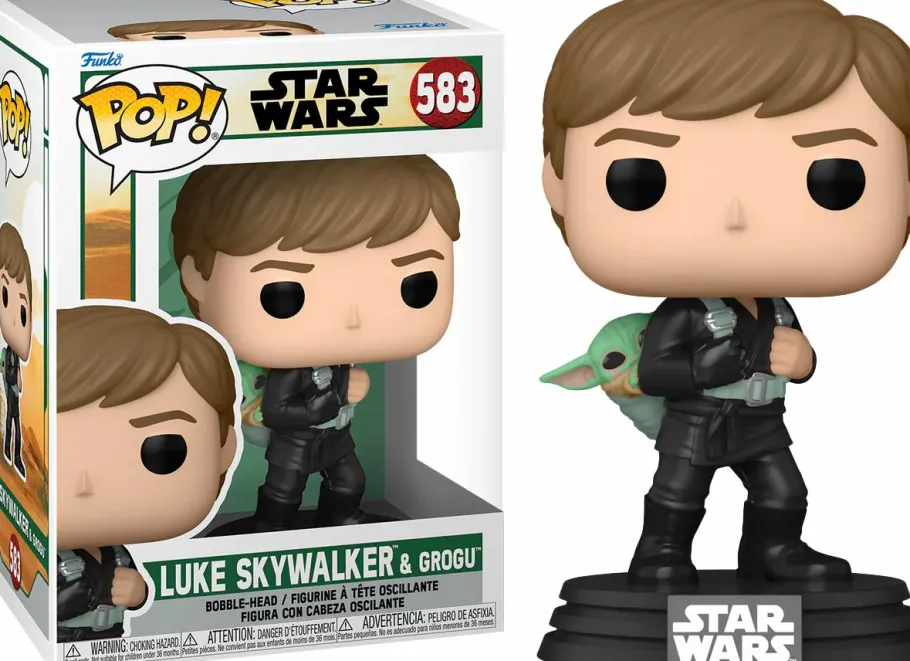 Standard Pop!>Star Wars : The Book of Boba Fett - Luke Skywalker & Grogu Pop! Vinyl Figure